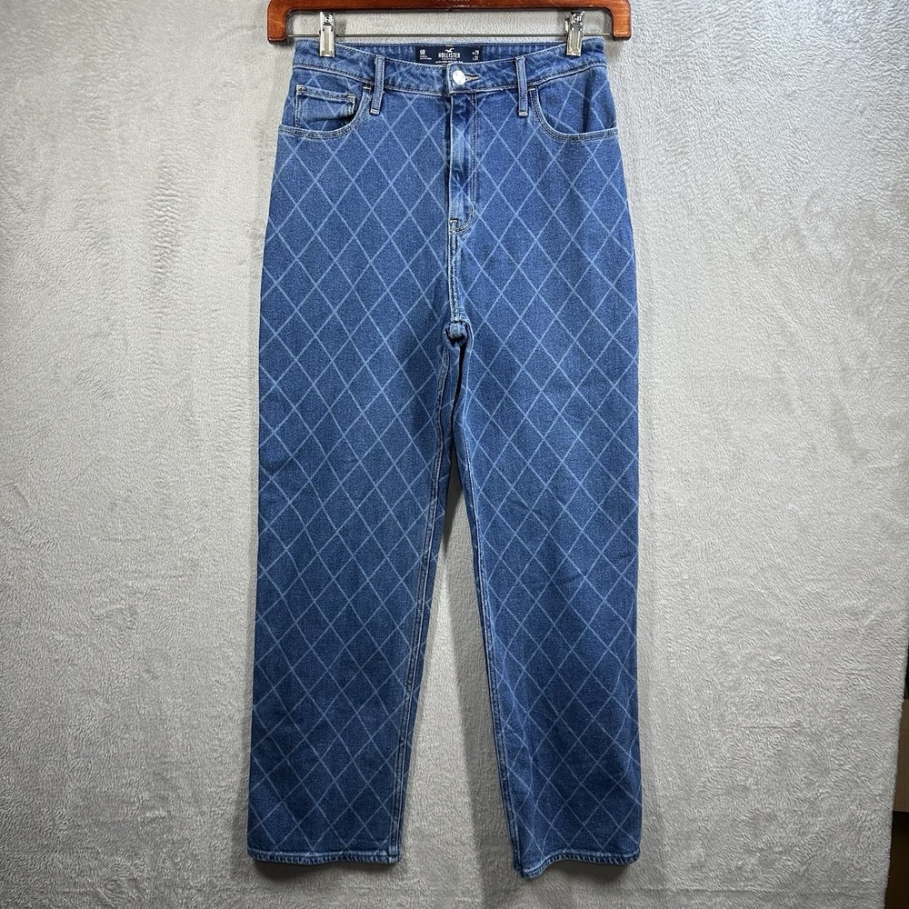 Hollister Womens Ultra High Rise Dad Jean Women's Size 9 R Diamond Pattern